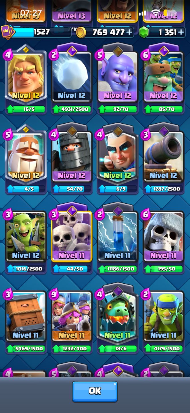 CONTA CLASH ROYALE ENDGAME - 11.831 TROFÉUS | ICEBOW NIVELADO | MUITOS RECURSOS