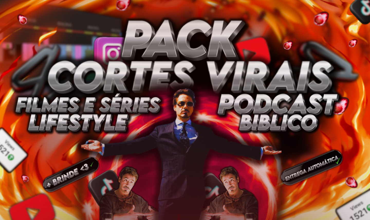 CORTES VIRAIS - FILMES, LIFESTYLE, BÍBLICO, PODCAST - ENTREGA AUTOMÁTICA