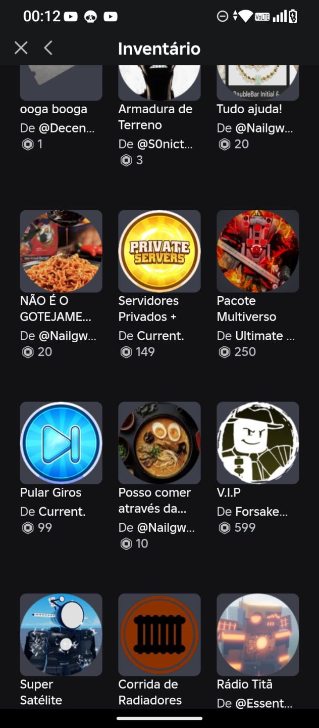 Conta Roblox - Alto de valor de inventário!