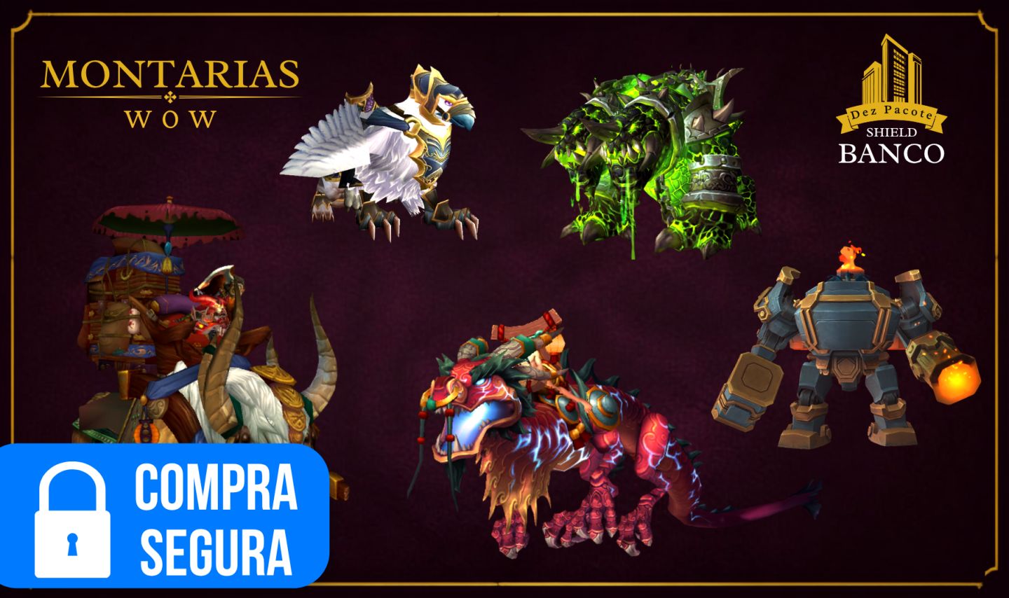 World of Warcraft - Montarias (Entrega Global) - WoW RETAIL