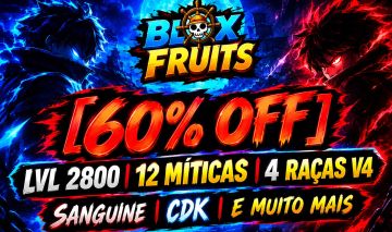 [60% OFF] Blox Fruits | LVL 2800 | 12 Míticas | 4 Raças V4 | Sanguine Art | CDK