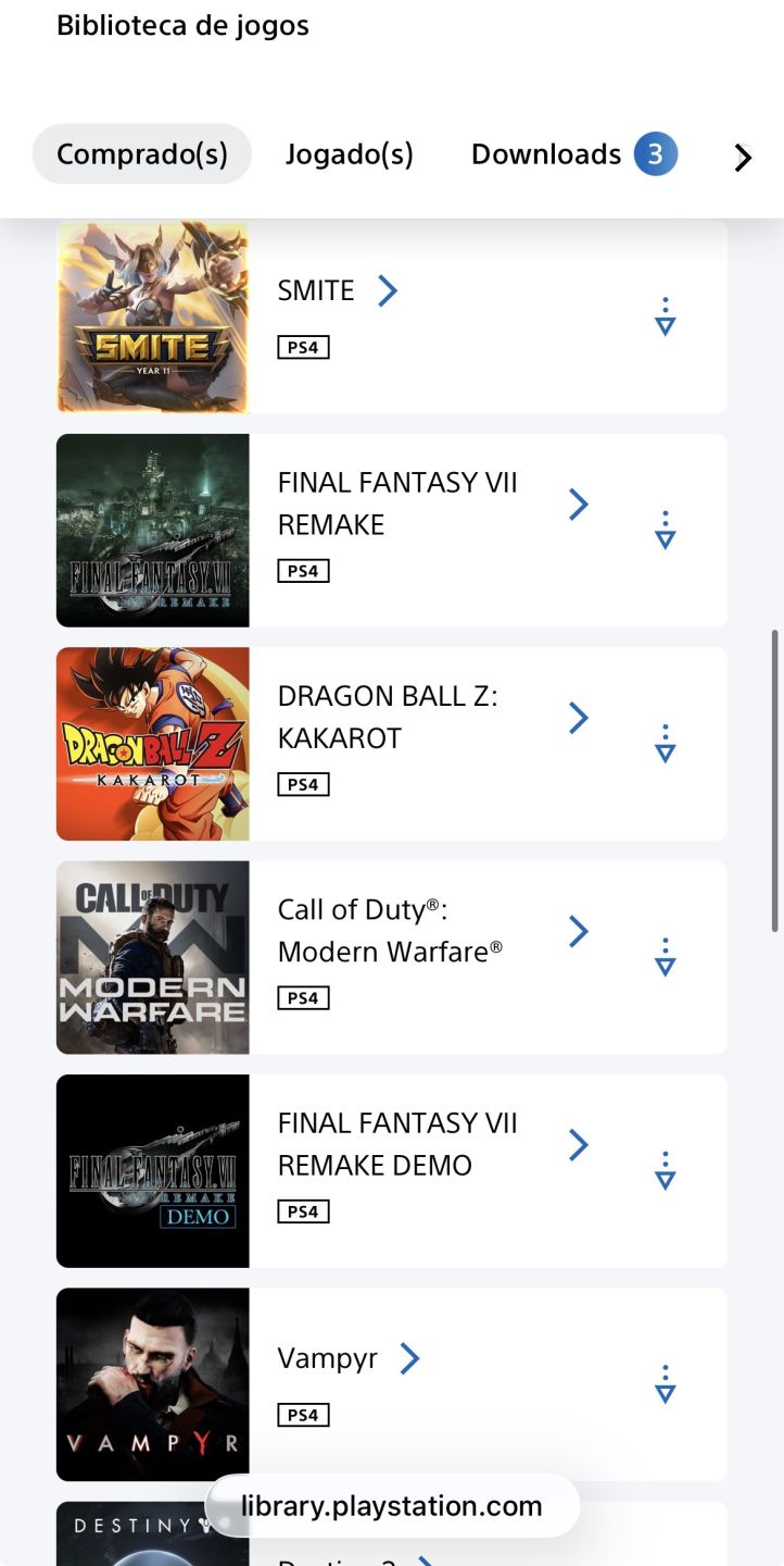 Conta PlayStation (PS4 e PS5) com diversos jogos