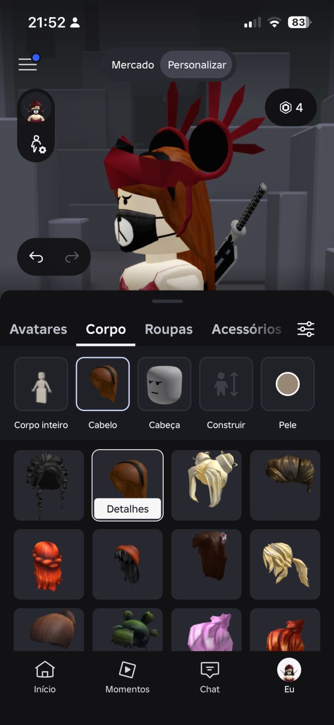Conta de Roblox com muita skin Feminina e masculina
