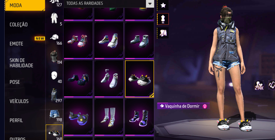 CONTA FREE FIRE 300 PEITAS + PASSE DE BRINDE