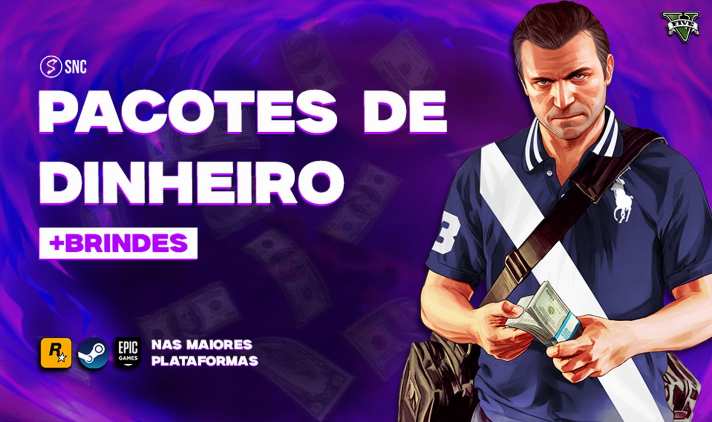 GTA 5 ONLINE PC - PACOTES DE DINHEIRO + BRINDES