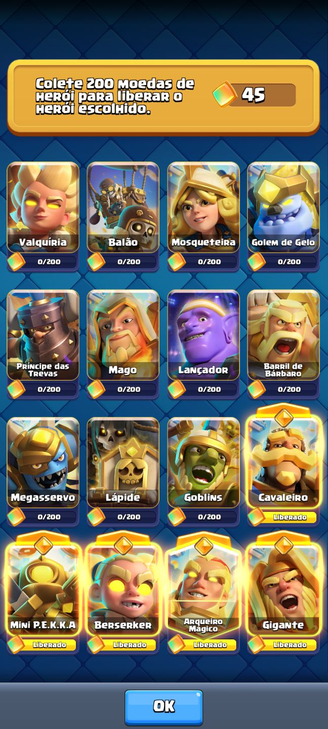 Conta de Clash Royale + EVOS + HEROIS!!!