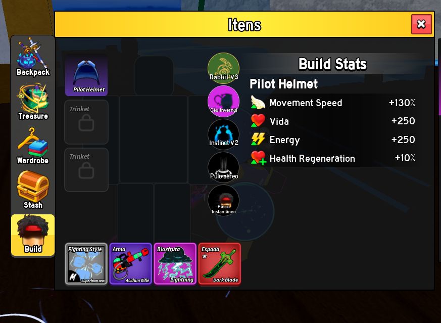 CONTA DE BLOX FRUITS COM DARK BLADE E NOTIFICADOR DE FRUTAS E 2X MONEY