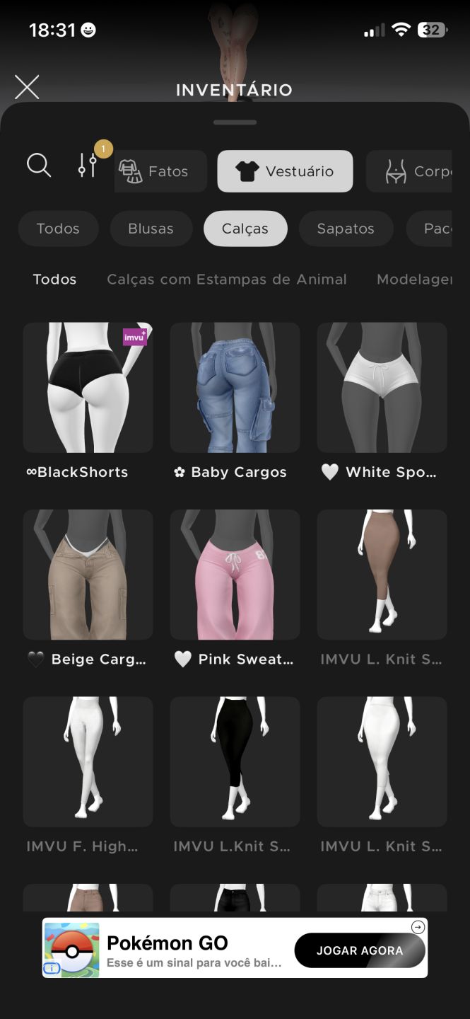 Conta de Feminina Imvu