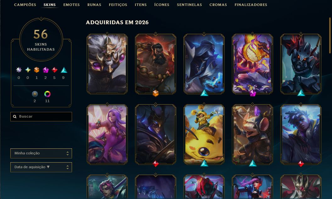 Contas com diversos elos para smurfar ou ser sua MAIN !