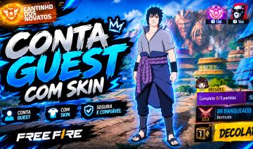CONTA FREE FIRE BOT LV2 + CONJUNTO SASUKE + TROCA NICK