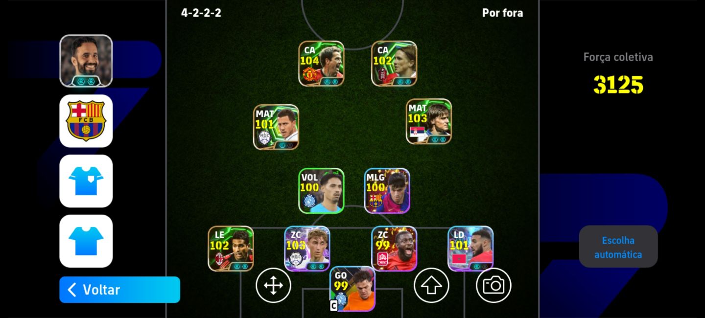 CONTA DE EFOOTBALL PARA COMEÇAR BEM