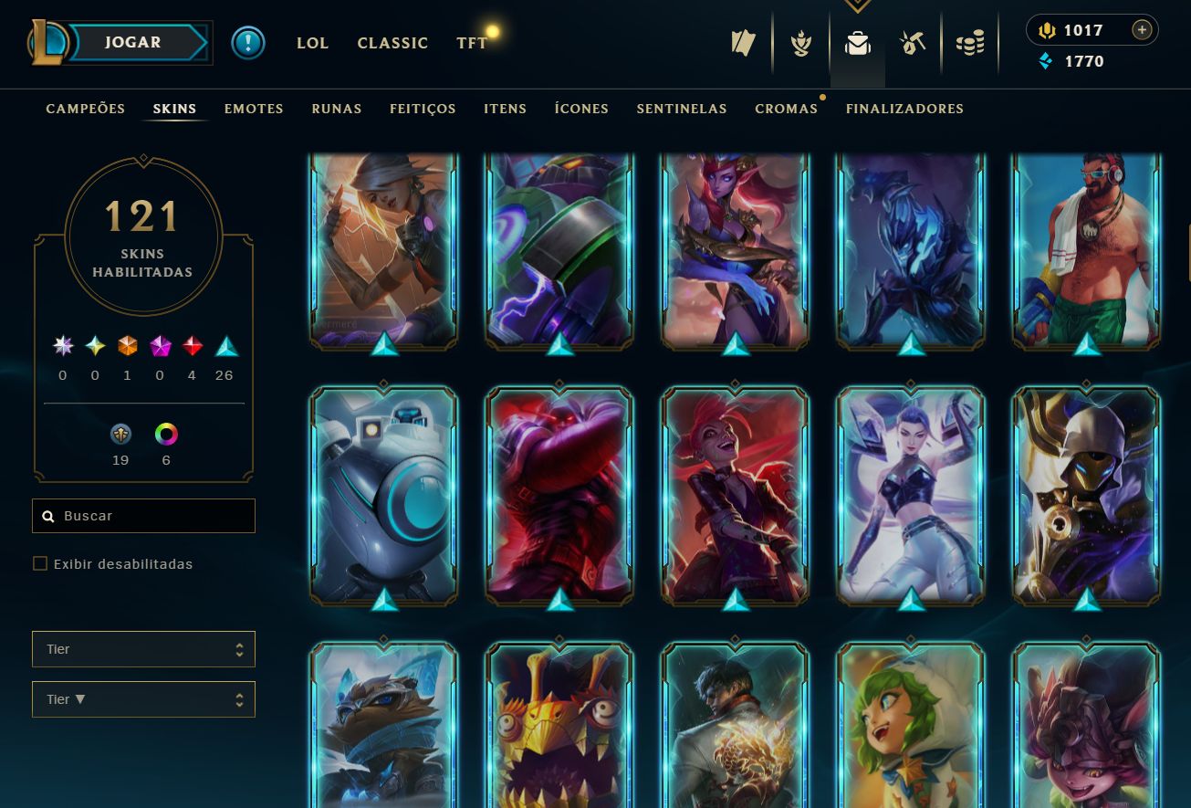 [ACESSO IMEDIATO] Ranked Open 121 Skins 125 Campeões 1K DE RP