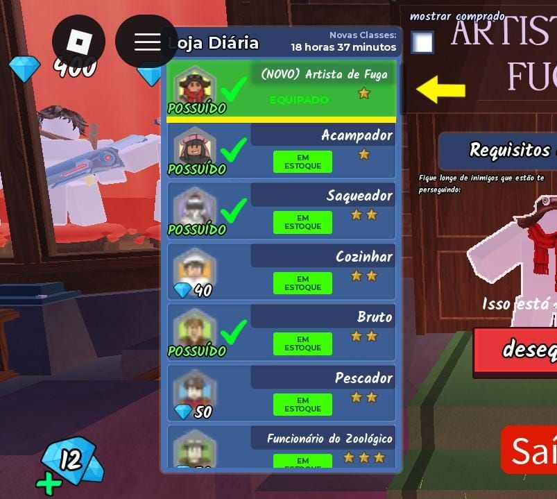 CONTA ROBLOX 99 NOITES NA FLORESTA!!!!
