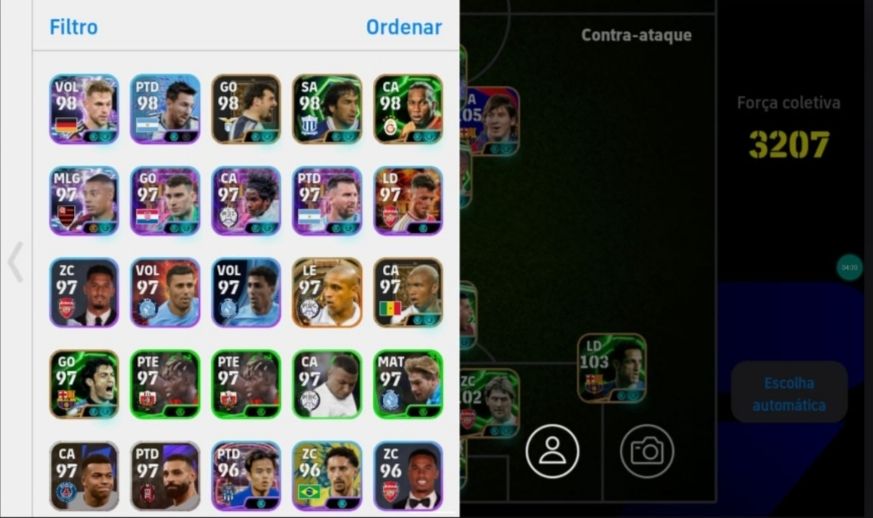 CONTA EFOOTBALL RARA! THIAGO ALCÂNTARA + MESSI DO PACK + BATISTUTA E+++++!