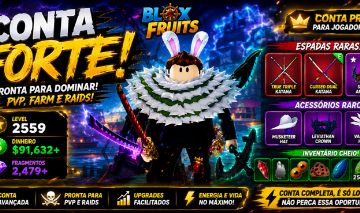 Conta de Blox Fruits level max usada e rara