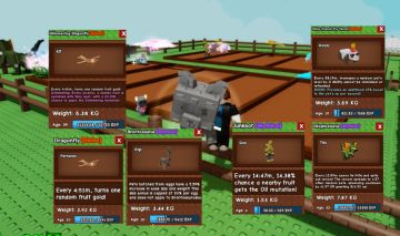 (89% DESCONTO) Grow a Garden 255T + Shiny Divine Ferret + Dragonfly + Raccoon