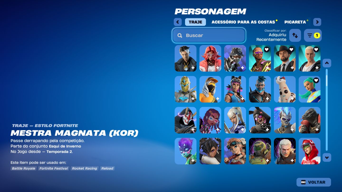 CONTA FORTNITE | WONDER + GALAXY + IKONIK + MINTY + REFLEXO FURTIVO | S3