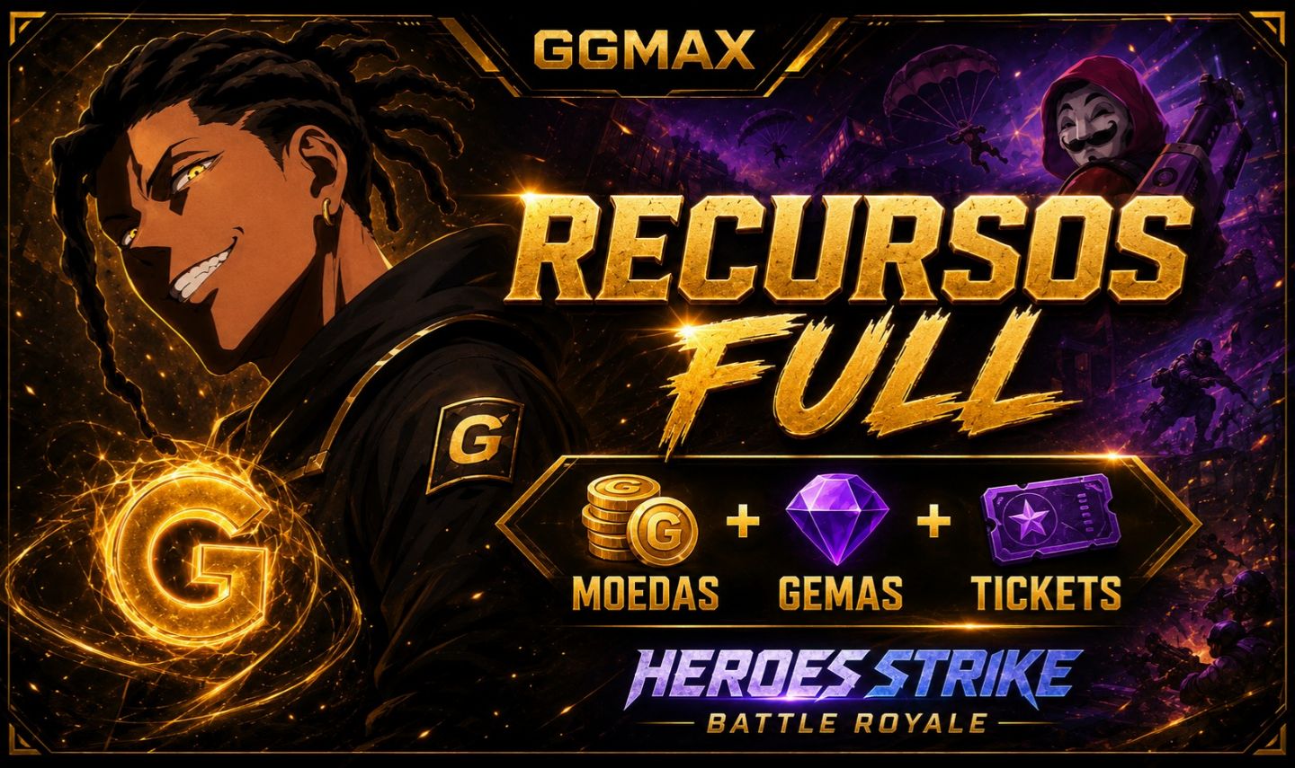 HEROES STRIKE: BATTLE ROYALE | CONTAS FULL | ANDROID | TOP VENDAS