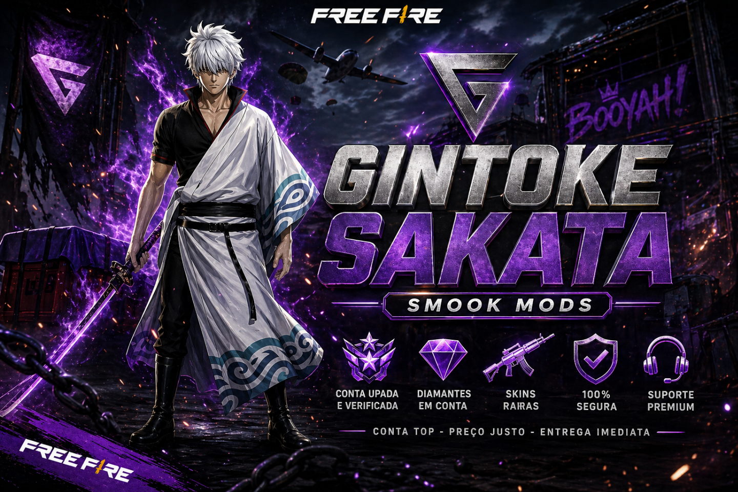 PROMOÇÂO CONTAS FREE FIRE LEVEL 5 / 8 / 15 / 20 / 30