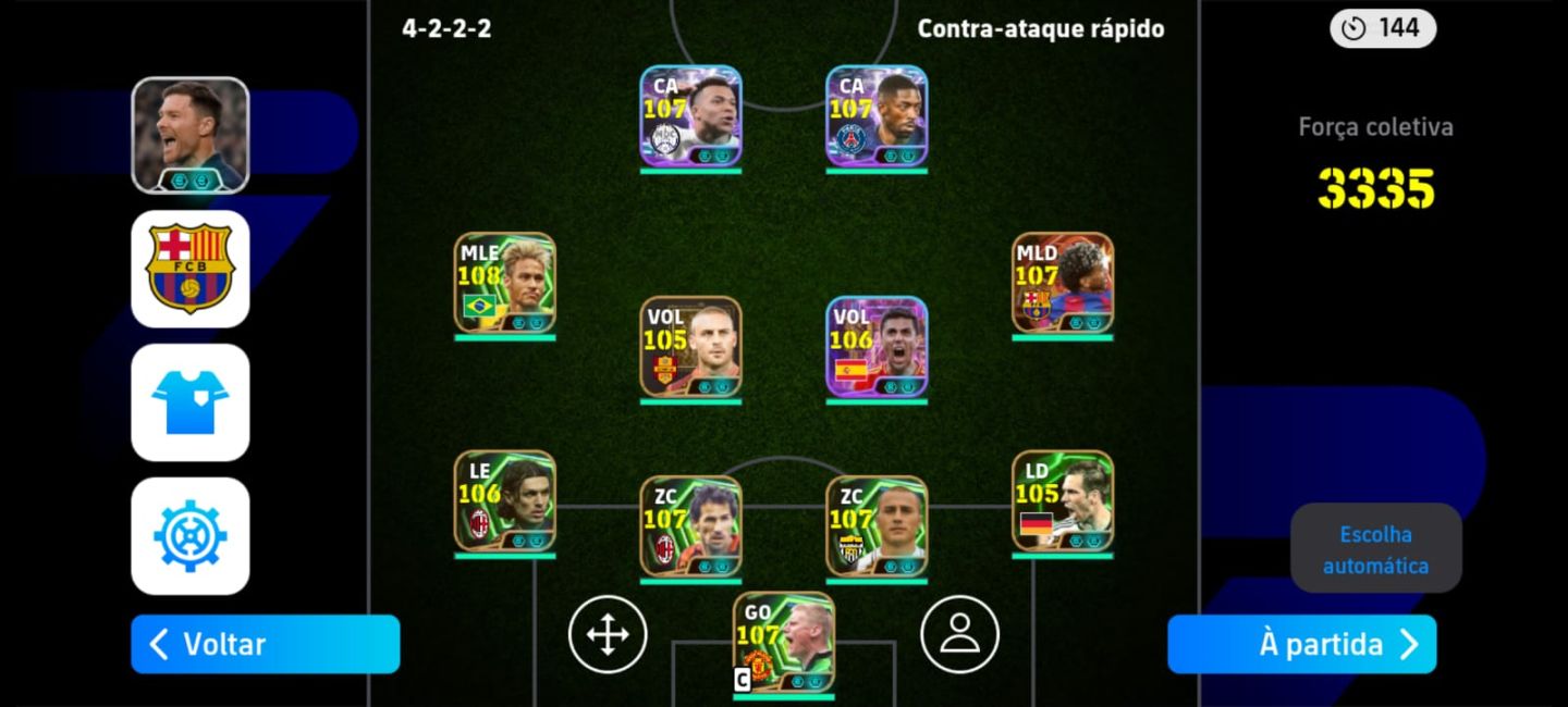 CONTA EFOOTBALL 3341 DE FORÇA | SOMENTE KONAMI ID | NEYMAR NOVO