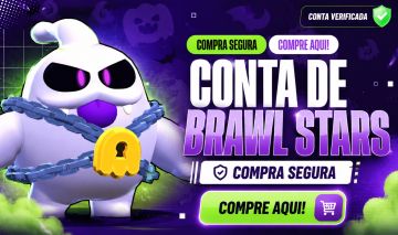 Conta Brawl Stars, 21.408 troféus, 57 brawlers, 65 skins, 172 gemas, cosméticos
