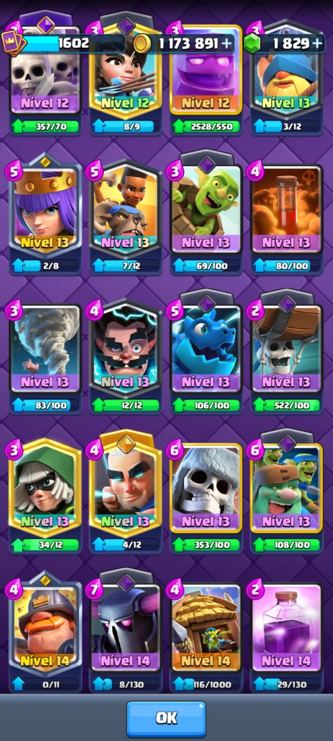 Conta clash royale 10 anos