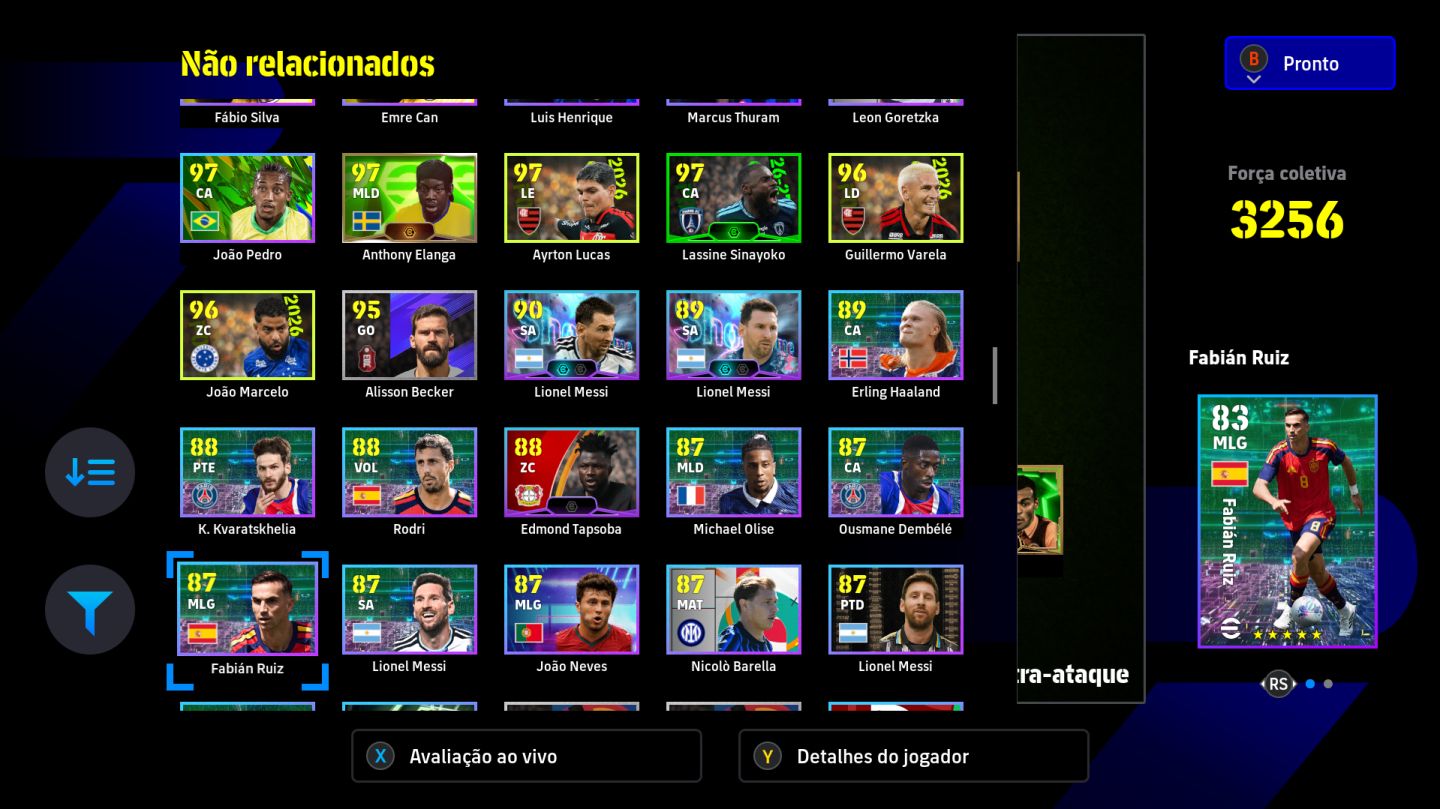 Conta Efootball Xbox/PC - Del Piero, Mbappé, Yamal, Romario, Messi, Kane e etc