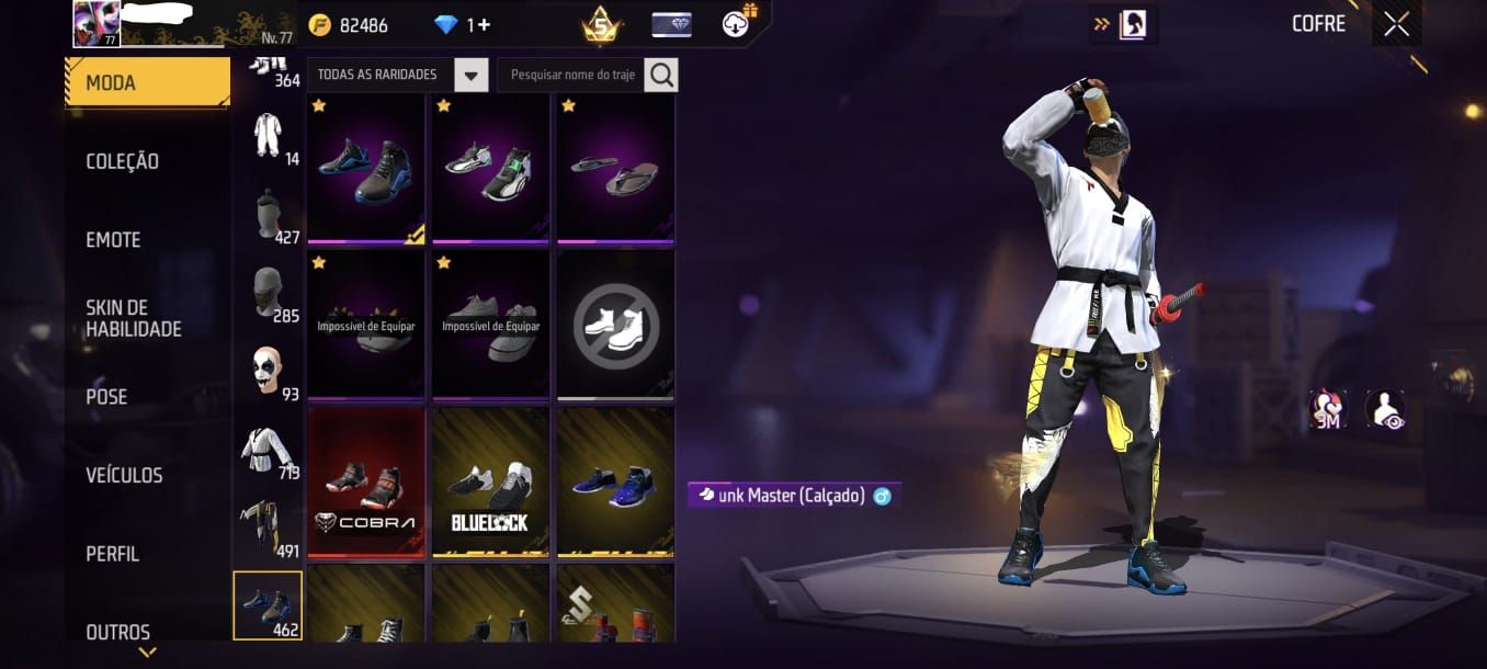 CONTA FREE FIRE SUPER COMPLETA - FULL MANDELA - 27 PASSES ANTIGOS