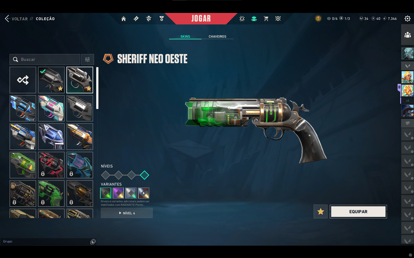 Conta Valorant Full Skins Raras + Facas | Alto Nível | R$1.500 (Negociável)
