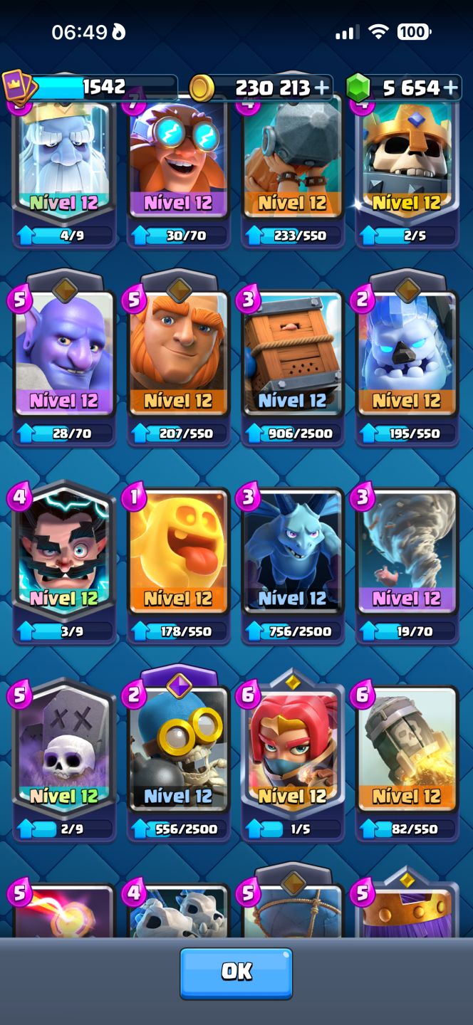 CONTA CLASH ROYALE 10.874 TROFÉUS | LVL 15 | VÁRIAS EVOLUÇÕES