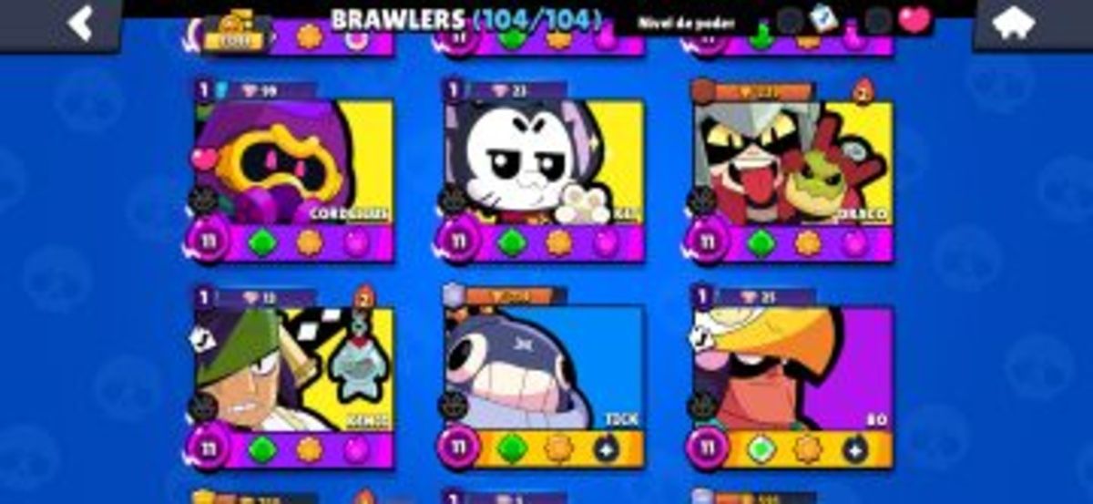 Conta de Brawl Stars de 2019, contém skins raras e 600 gemas. Olhe a descrição.
