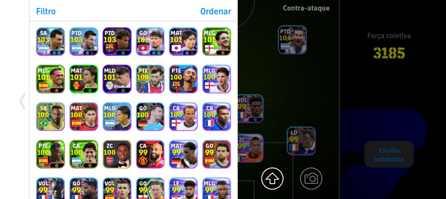 [ANDROID/IOS]CONTA EFOOTBALL COM VAN DE SAR 108+DE BRUYNE 105