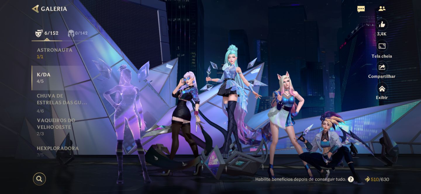 CONTA WILD RIFT / Nível 178 / 114 Skins / 142 Campeões