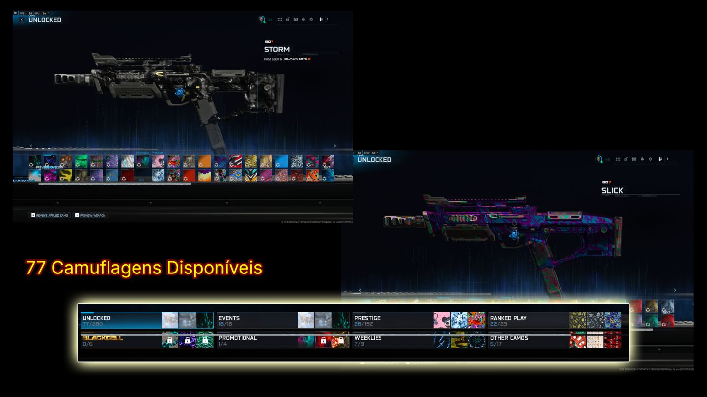 Conta Try-Hard, Nuke Skin, Cosméticos Iridescent Raros (+)