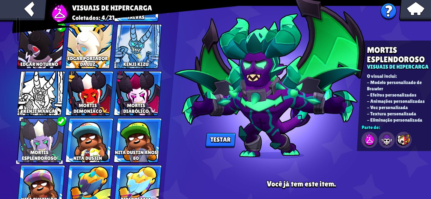 Conta da supercell gemada SKINS MUITO RARAS