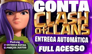 [MENOR PREÇO] CLASH OF CLANS CV 8 | FULL ACESSO + BRINDE