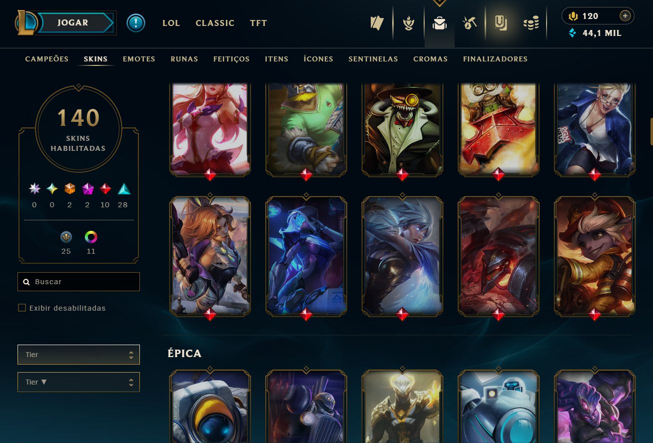 CONTA UNRANKED 2011 - 140 SKIN - FULL CHAMP + PREÇO BAIXISSIMO! - 100% SEGURA!