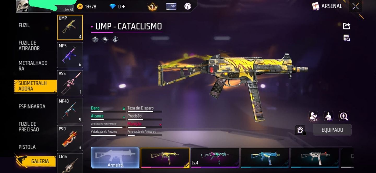 CONTA DE FREE FIRE - LEVEL 61 | PRIME 3