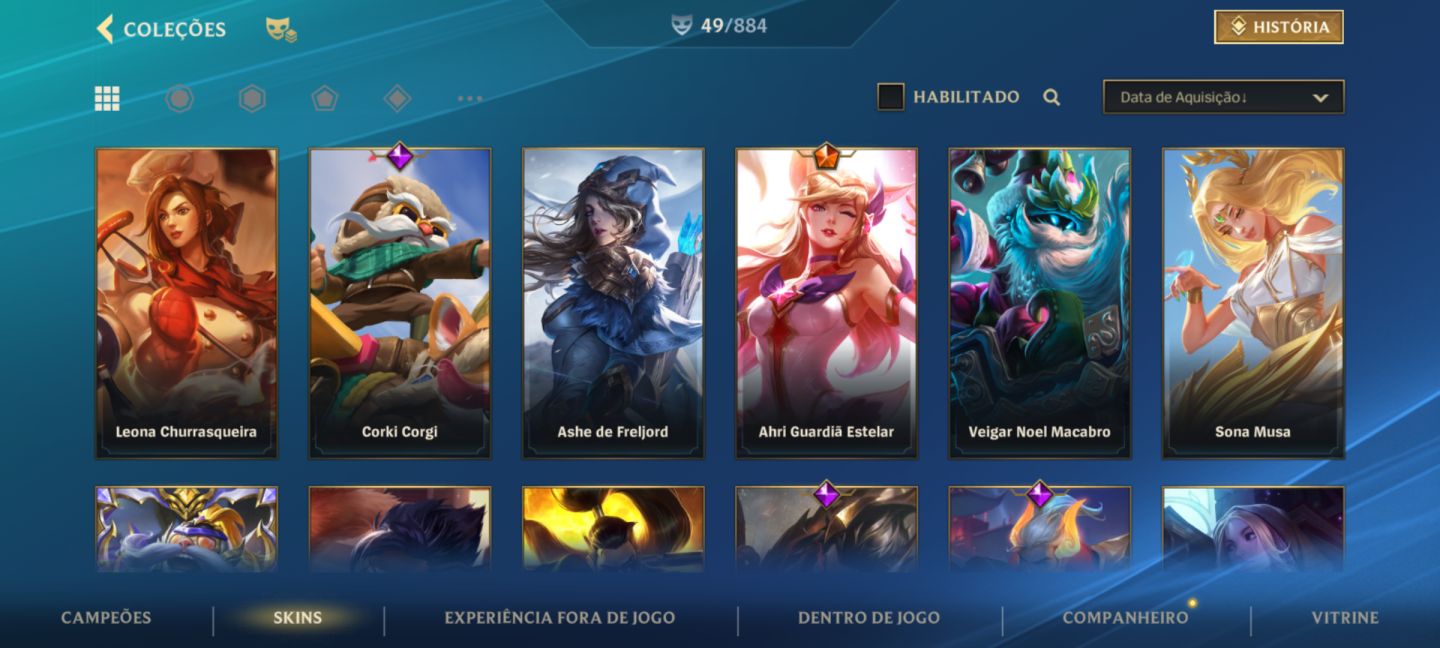 Conta wild Rift com skin várus cupido imortal