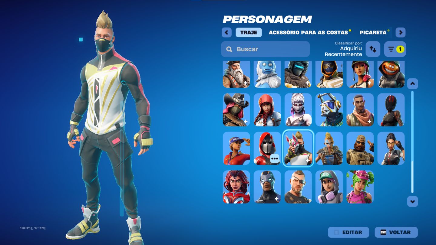 Conta FORTNITE com o TRAVIS SCOTT com os 2 Emotes Dele!