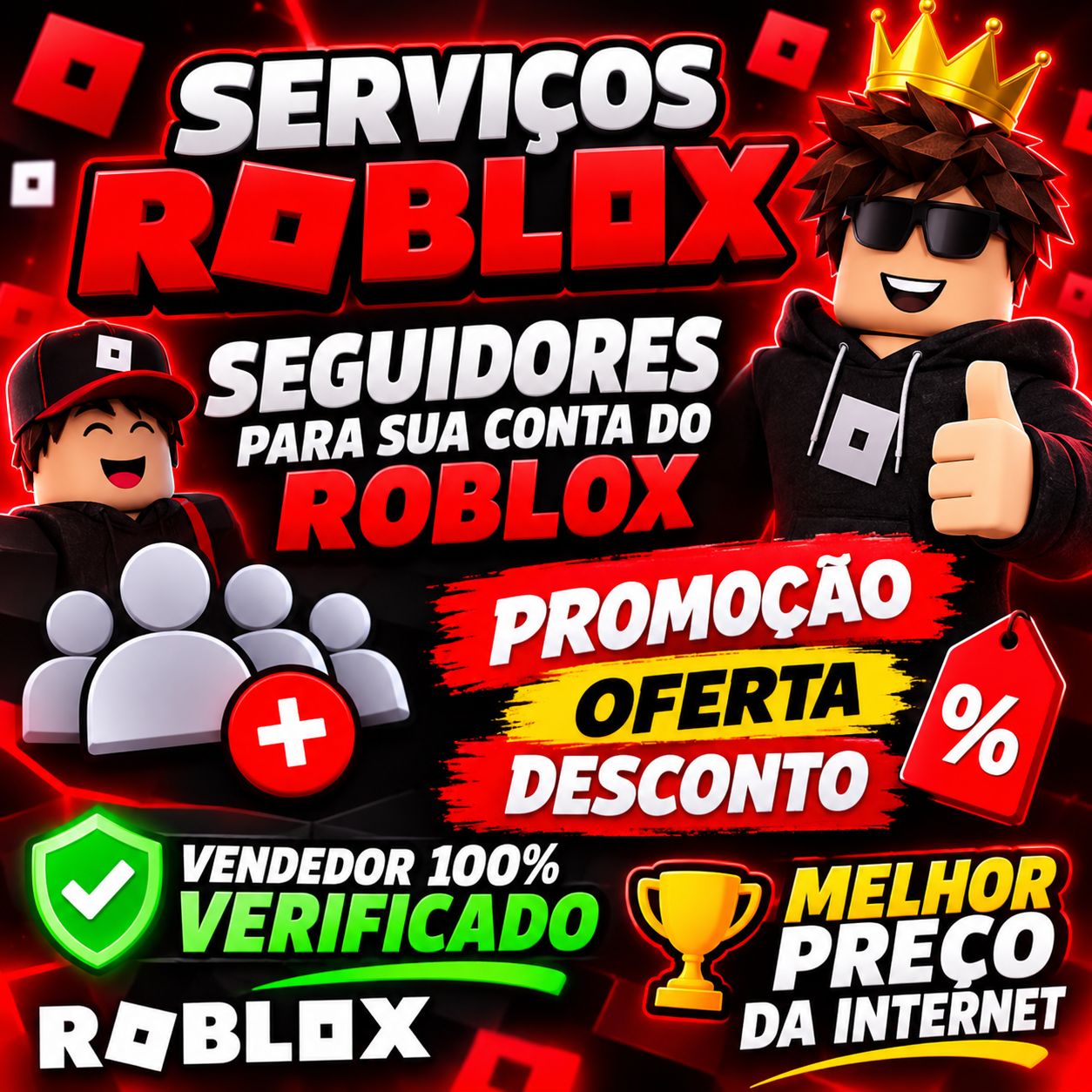 ROBLOX - SEGUIDORES PARA A SUA CONTA NO PRECINHO!!!