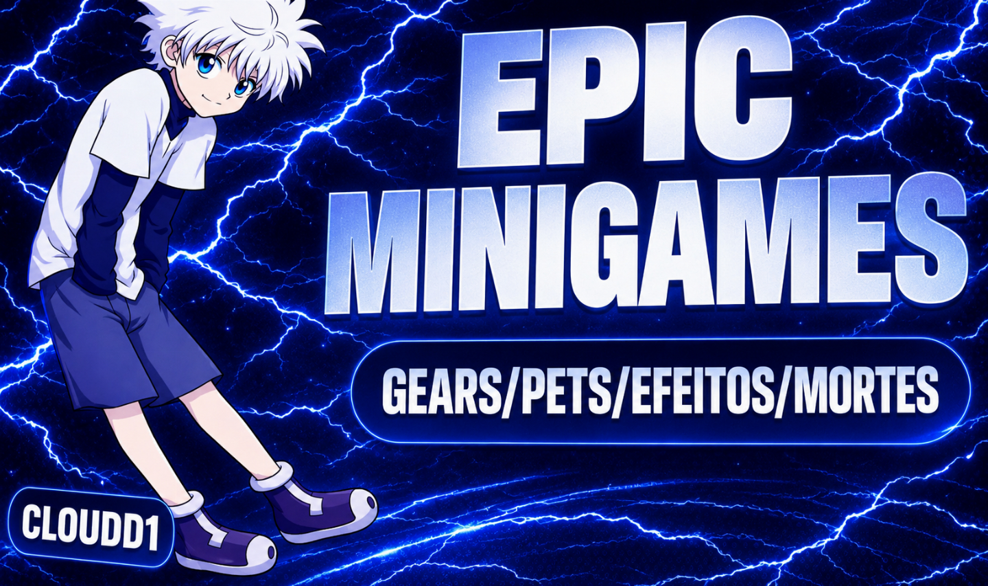 EPIC MINIGAMES - GEARS, EFEITOS, PETS E MAIS.