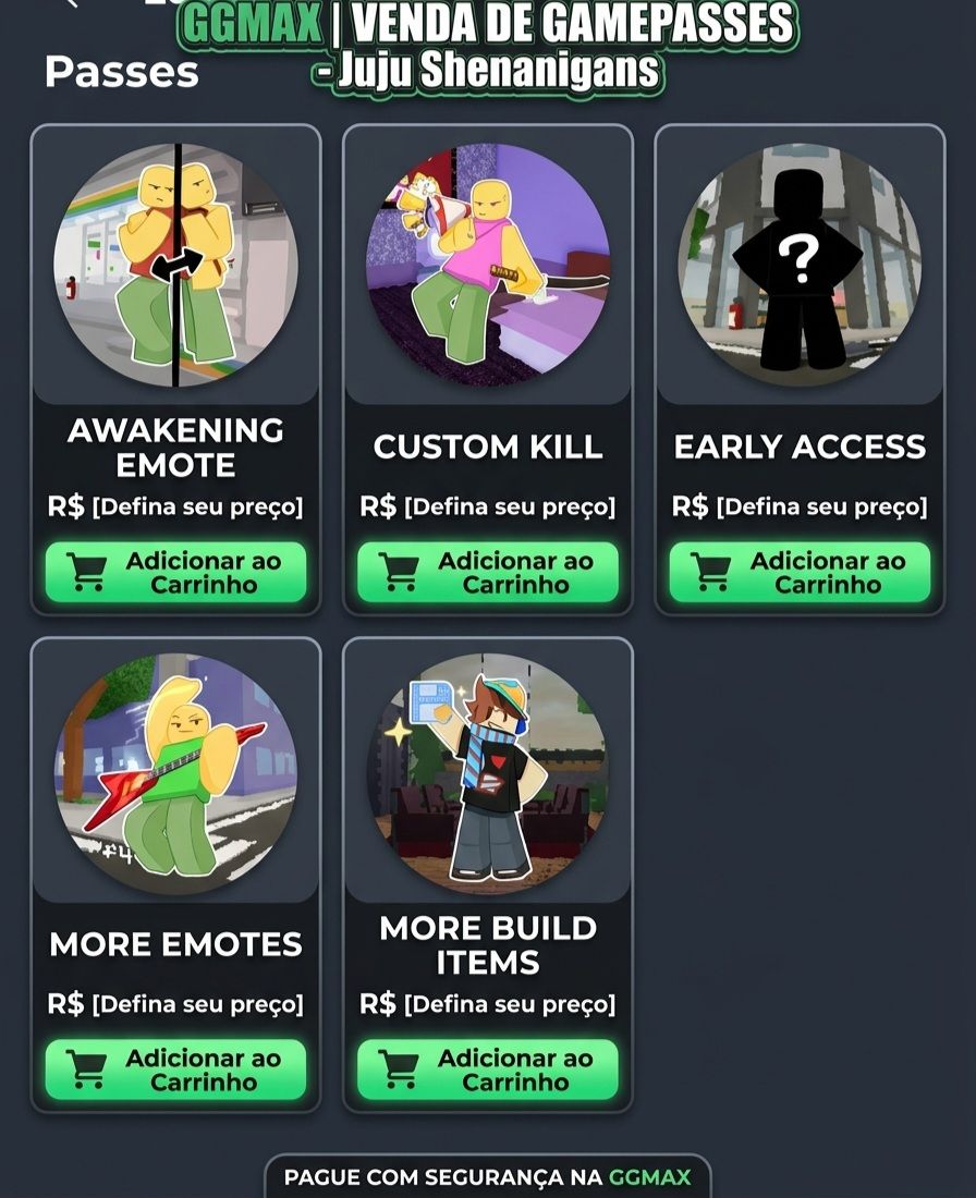 COMPRE SUAS GAMEPASSES COM O MELHOR PREÇO DO MERCADO!
