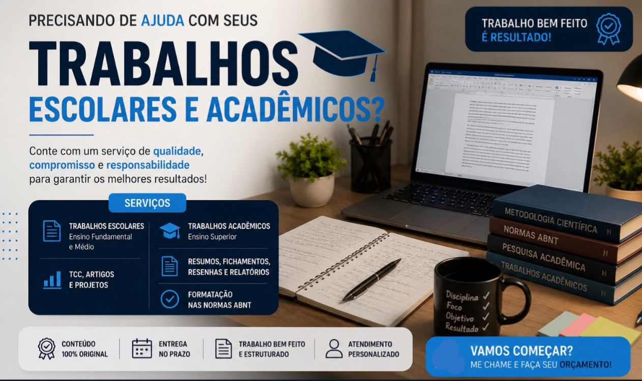 TRABALHOS ESCOLARES/ACADÊMICOS