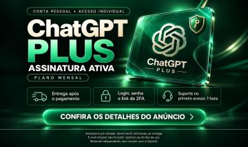 [60% DE DESCONTO] CHATGPT 6.1 PLUS 1 MÊS CONTA PESSOAL ASSINATURA ATIVA