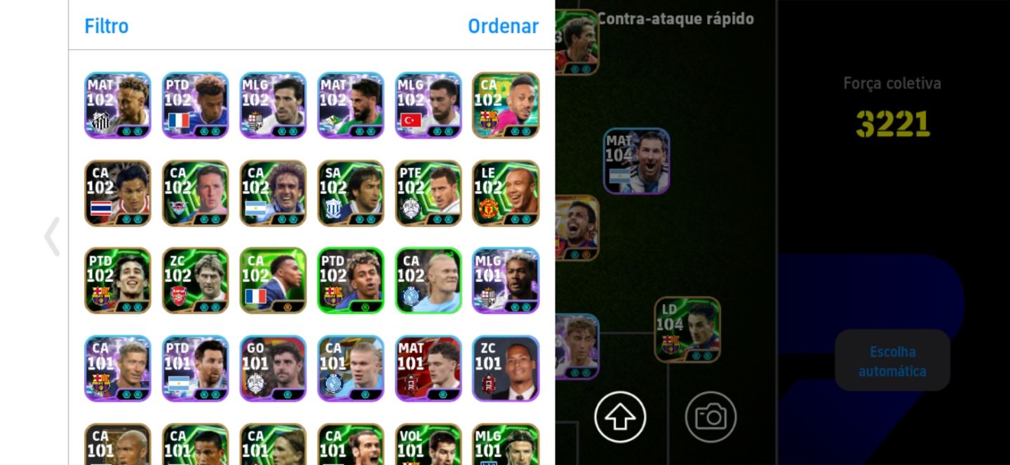 CONTA EFOOTBALL BRABA PRA SAIR LOGO JOGADORES RAROS