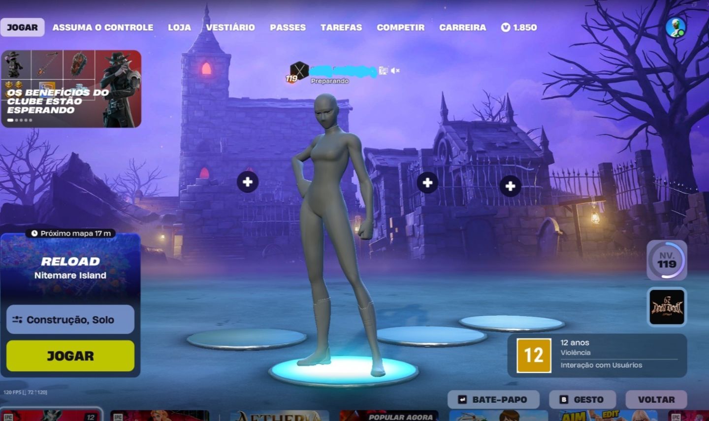 CONTA FORTNITE COMPETITIVA Skin de Super-Herói 135 Picaretas + 1.850 V-BUCKS