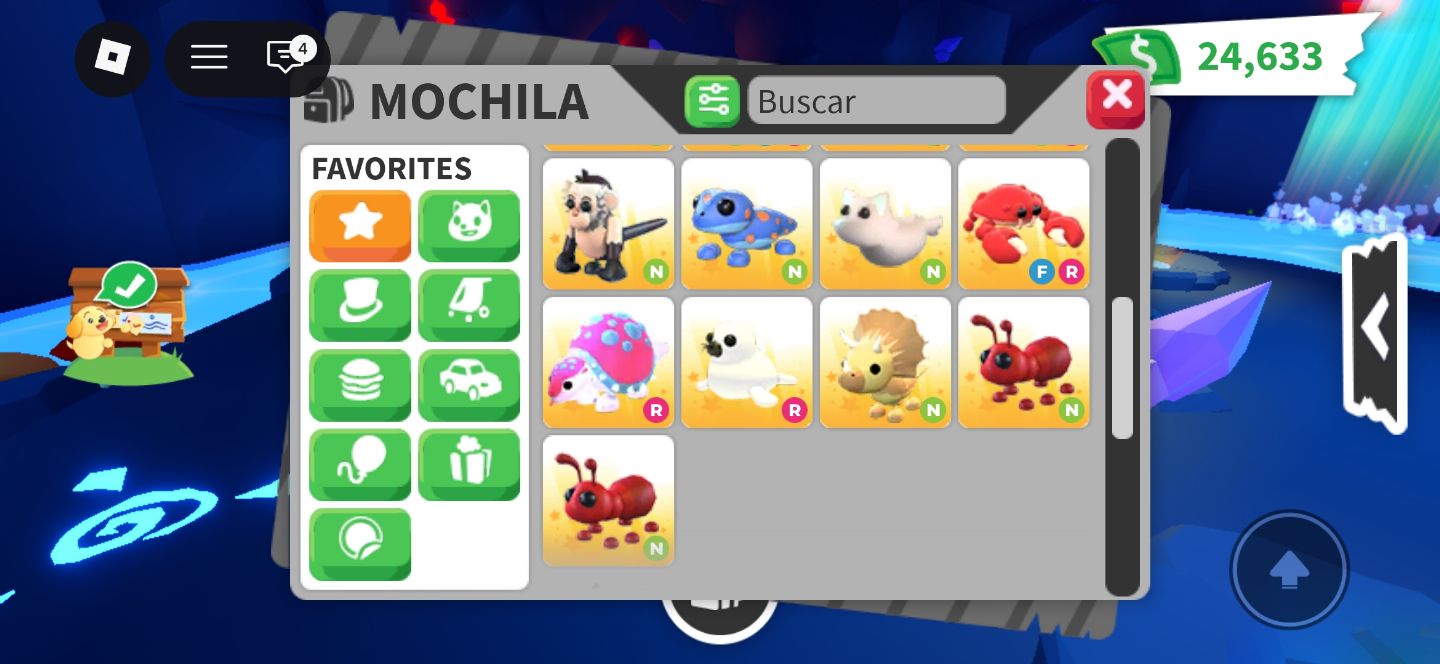 INVENTÁRIO COM PETS VEÍCULOS E ROUPINHAS
