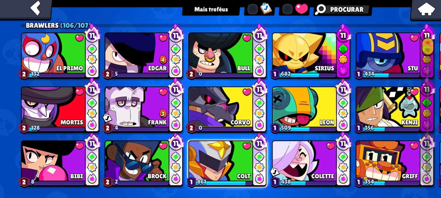 COMBO SUPERCELL DE ELITE BRAWL STARS (110K) + CLASH ROYALE (6ANOS)