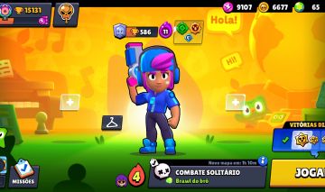 CONTA BRAWL STARS COM SHELLY ESTELAR+CLASH ROYALE